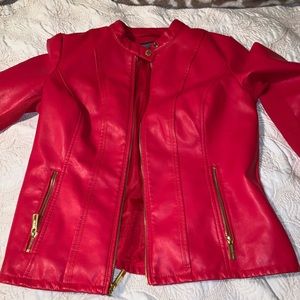 Red leather jacket Kenneth Cole